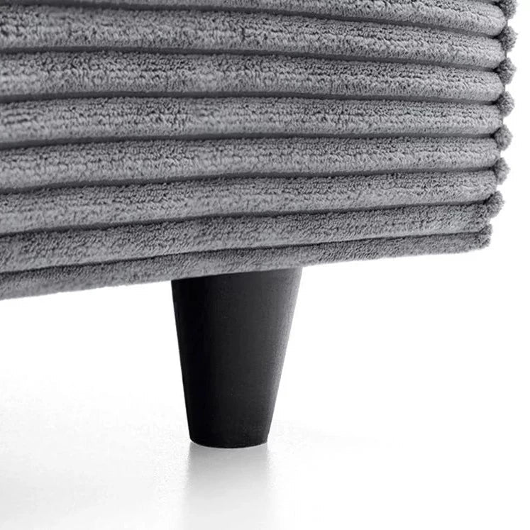 Jasmine Jumbo Cord Footstool - Grey