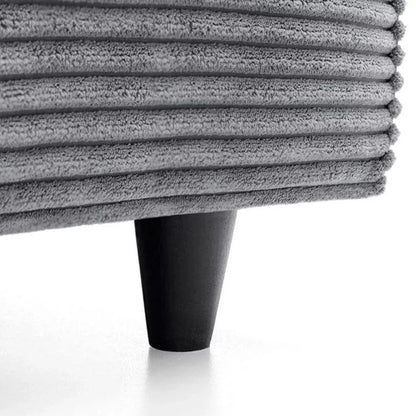 Jasmine Jumbo Cord Footstool - Grey