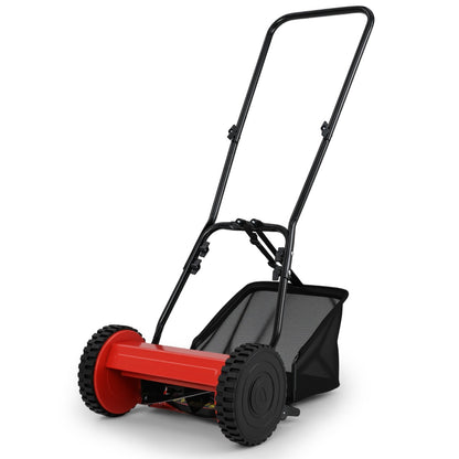 Manual Grass Sweeper with 30cm Cutting Width-Red