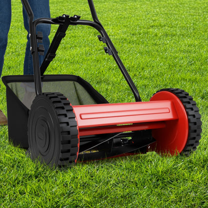 Manual Grass Sweeper with 30cm Cutting Width-Red