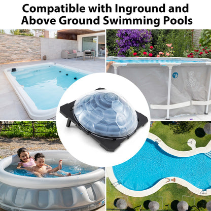 Solar Pool Heater with Rotatable Hose Connectors and Foldable Legs
