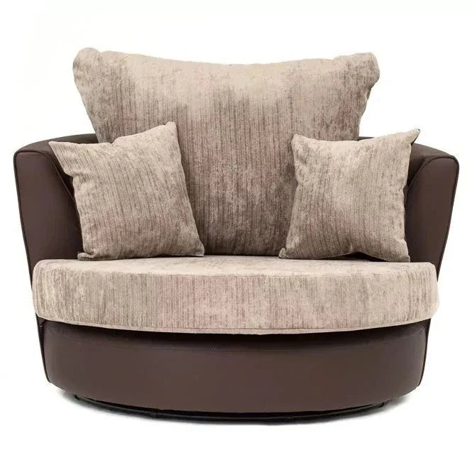 Dylan Chenille Fabric Corner Sofa in Black and Grey