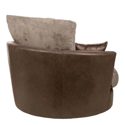 Blake Soft Faux Leather Chocolate Corner Sofa - Right and Left Arm