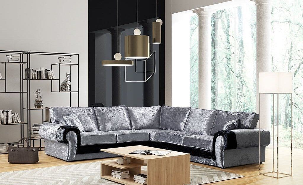 Tracy Crushed Velvet Corner Sofa Suite