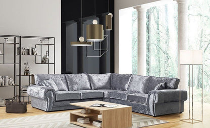 Tracy Crushed Velvet Corner Sofa Suite