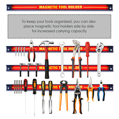 Set of 6 Magnetic Tool Strip Holder with Mounting Screws