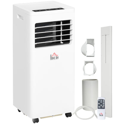 HOMCOM 7000 BTU Air Conditioning Unit, 3-in-1 Portable Air Conditioner, Dehumidifier, Cooling Fan with 2 Speeds, 24H Timer, Remote Control, Digital Display, Window Venting Kit, 26m_