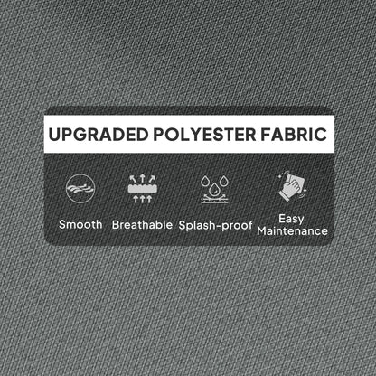 Outsunny 115 x 56cm Rocking Chair Padded Seat Cushion - Light Grey
