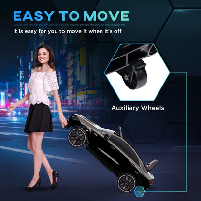 AIYAPLAY Mercedes-Benz AMG CLA 45 Licensed 12V Kids Electric Car Ride on Car w/ Remote, Suspension Lights Music Horn - Black