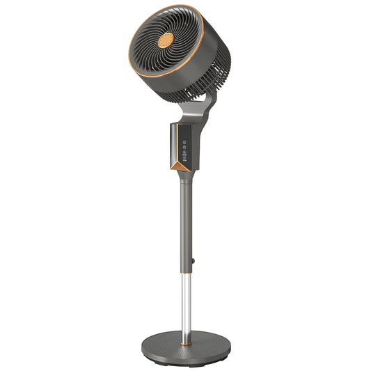 HOMCOM 20 dB Silent Standing Fan for Bedroom, 46" Pedestal Fan with Remote, 85Â° Oscillating, 8 Speeds