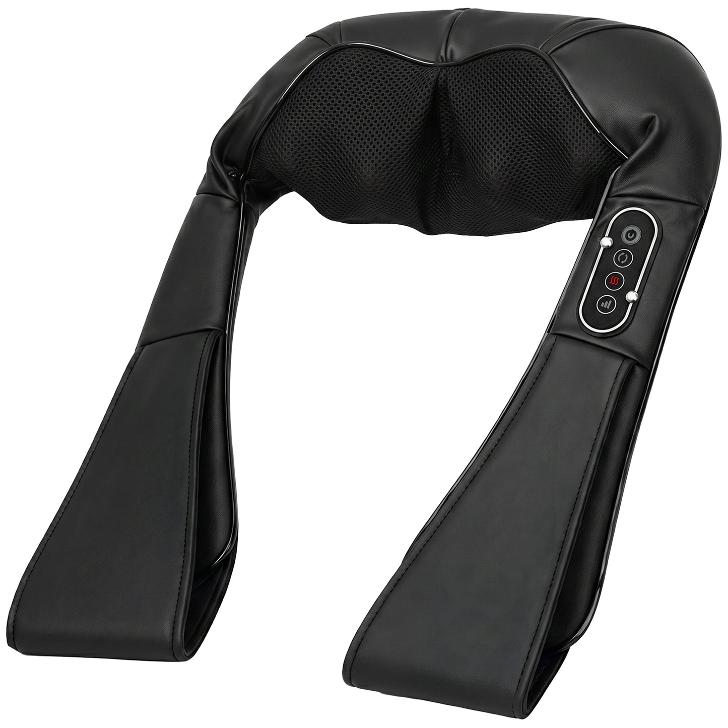 HOMCOM Cordless Neck Massager with Heat, Deep Tissue 4D Shiatsu Neck and Shoulder Massager for Car Home, Gifts for Men Women