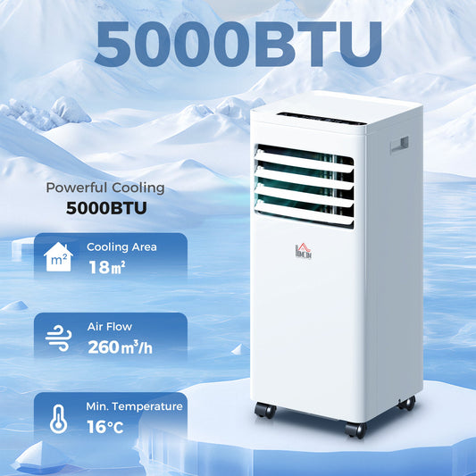 HOMCOM Portable Air Conditioner 9000 BTU, Air Conditioning Unit with Digital Display for Room up to 28ã¡