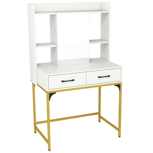 Vanity Desk with Mirror and Stool Wide Makeup Dressing Table-White