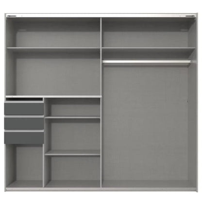 Sliding Wardrobe SOGO 2 Door Wardrobe White 225cm