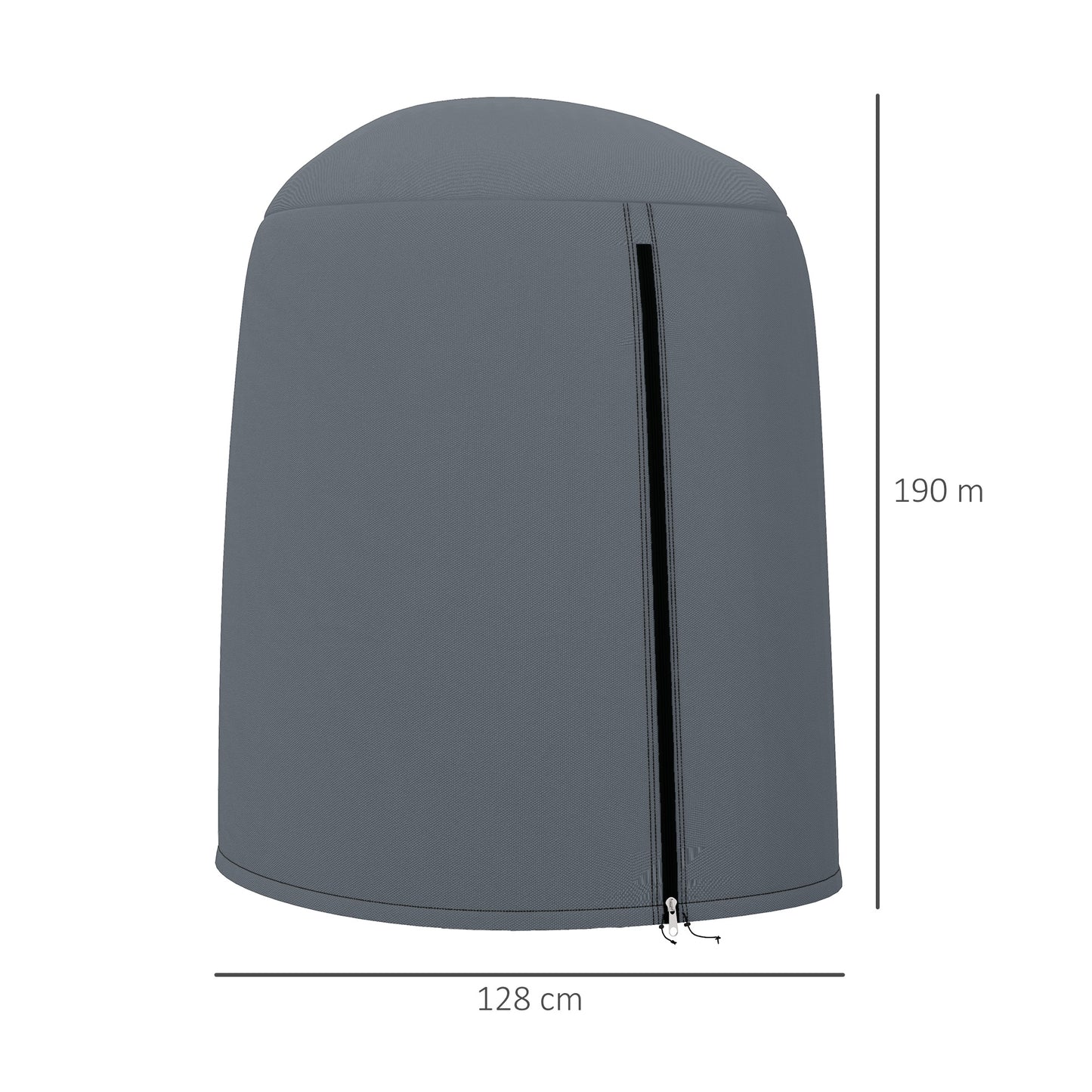 Outsunny 190 x Î¦128cm Hanging Egg Chair Furniture Cover - Grey