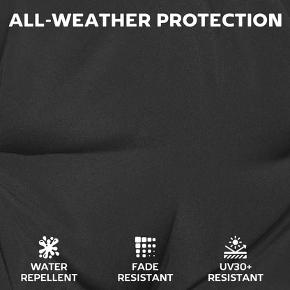 Outsunny Outdoor Seat Cushions Set of 2 with Ties, Waterproof Garden Seat Pads, Black