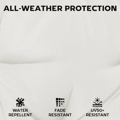 Outsunny Set of 6 Outdoor Seat Cushions with Machine Washable Cover, Water Repellent Seat Cushions Cream White