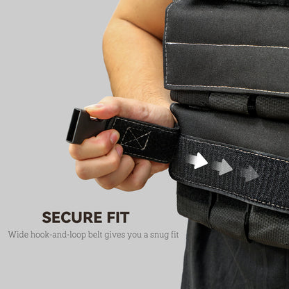SPORTNOW 30KG Adjustable Weighted Vest, Running Weight Vest, with 30 Metal Weights, Reflective Strips, for Running, Exercise